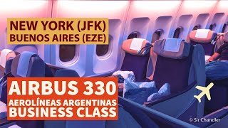 New York Buenos Aires  Airbus 330  Aerolíneas Argentinas  Business [upl. by Noemis]