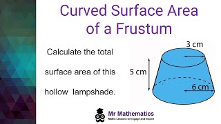 Curved Surface Area of a Frustum [upl. by Aivatnohs]