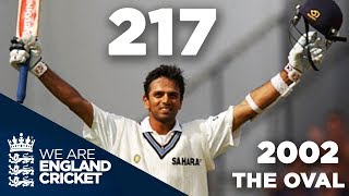 Rahul Dravid Hits 217 at The Oval  England v India 2002  Highlights [upl. by Aimal904]