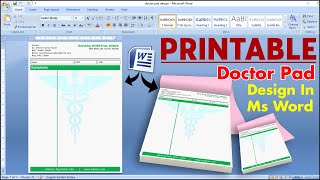 Printable Doctor Letterpad Design in Microsoft Office Word Tutorial  Letterhead Design Ms Word [upl. by Rem]